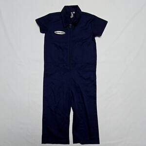 Knuckleheads Kids Coveralls Navy Blue Short Sleeve Jumpsuit 3T